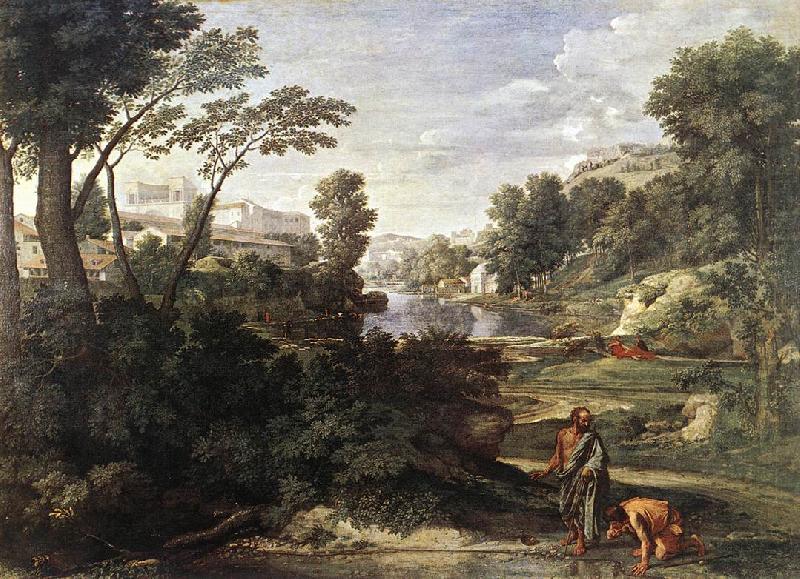 Landscape with Diogenes af, POUSSIN, Nicolas